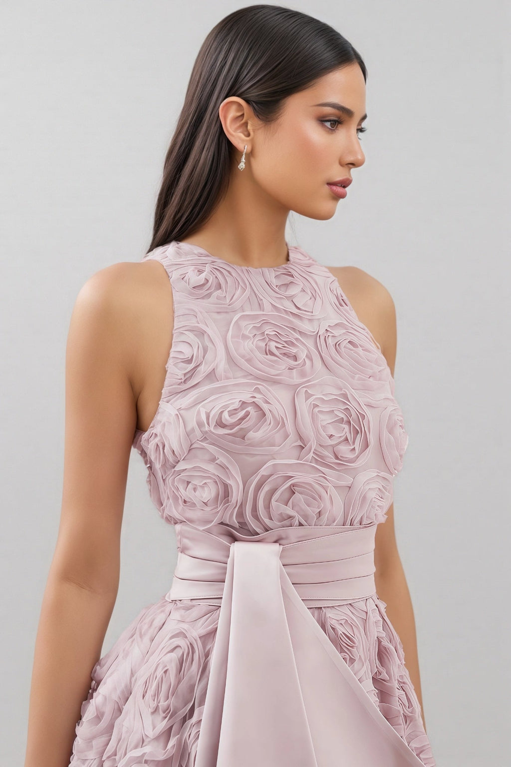 Ethel 3D Floral Sleeveless Midi Dress