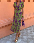 Aurelia Luxe Dress with Puff Sleeves Chic Silhouette Collection