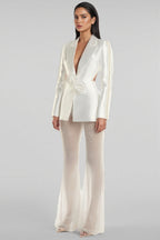 Kari 3D Flower Pearl Blazer