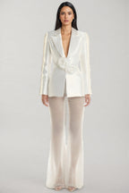 Kari 3D Flower Pearl Blazer