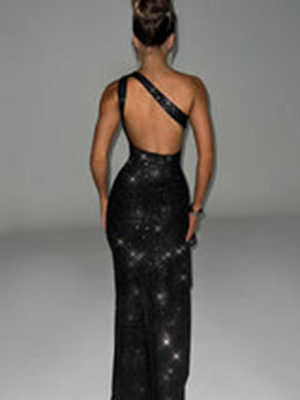 Genevieve Maxi Dress Black Sparkle