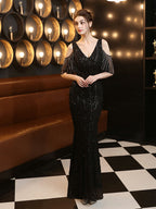 Tassel Beaded elegant evening dress