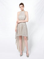 Slim and slim mid length evening dress