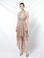 Slim and slim mid length evening dress