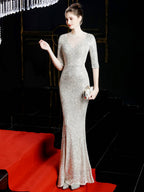 Slim fishtail evening dress