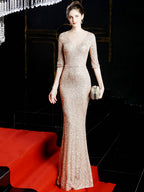 Slim fishtail evening dress