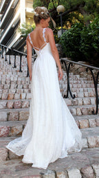 Set The Tone Tiered Lace Maxi Dress