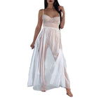 Underwood Strapless Smocked Crochet Midi Dress Off White