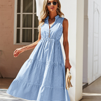 Selena Minimalist Casual Shirt Dress Evening Wear Edit