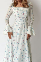 Off-Shoulder Waist-Cinched Solid Party Dress