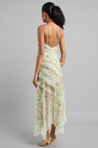 Kaira Floral Print Chiffon Maxi Dress