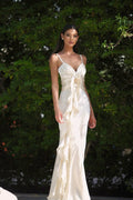 Chic Slim Floral Ribbon Satin Cami Boho Dress