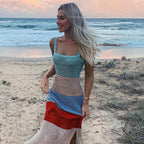 Pretty Sweet Colorblock Crochet Maxi Dress FINAL