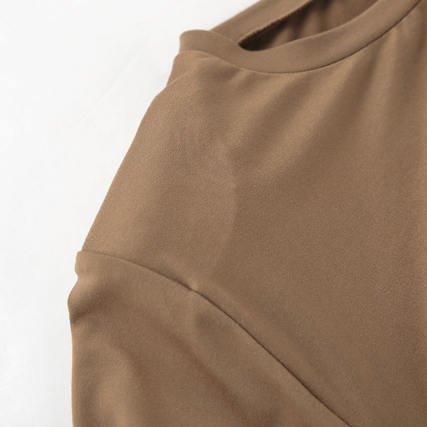 Mocha Mousse Mini Dress Brown