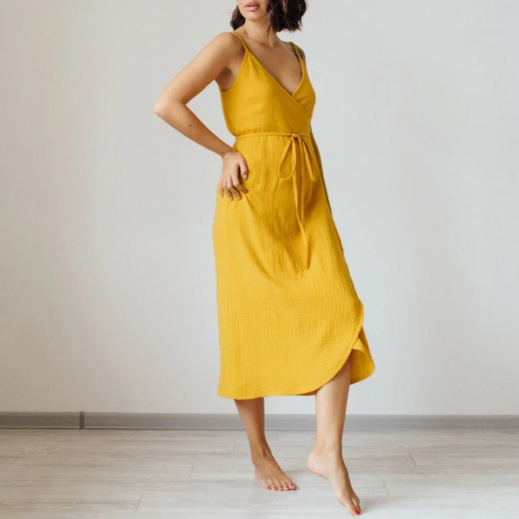 Teresa Minimalist Summer Dress Made of Linen Boutique Collection