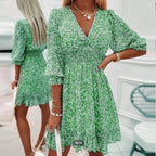 Abigail Minimalist Floral Print Dress for Women Everyday Luxe Edit