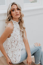 Beautiful in Lace Halter Neck Top - 4 Colors