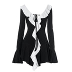 Ruffle Charm 2.0 Mini Dress Black