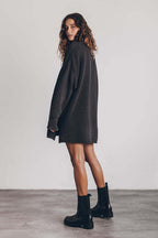 Everyday Beauty Long Sleeve Side Slit Knit Dress -3 Colors