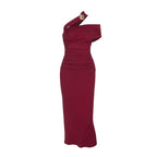 Horres Midi Dress Maroon