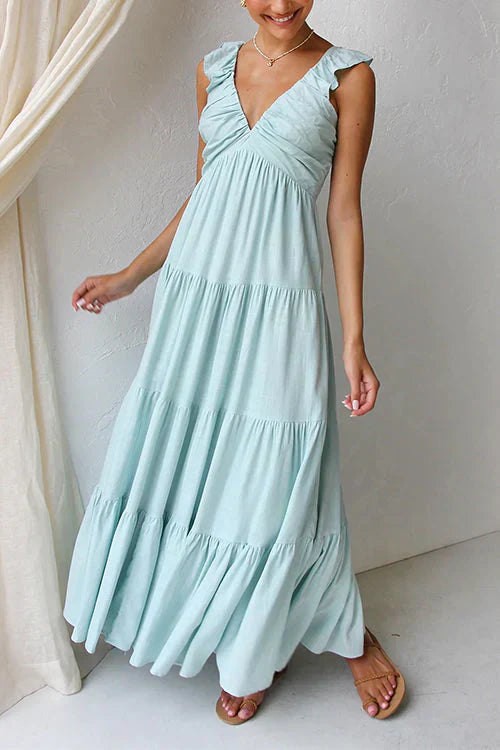 Crisanta Chic and Relaxed Summer Dress for Women Light Breezy Style