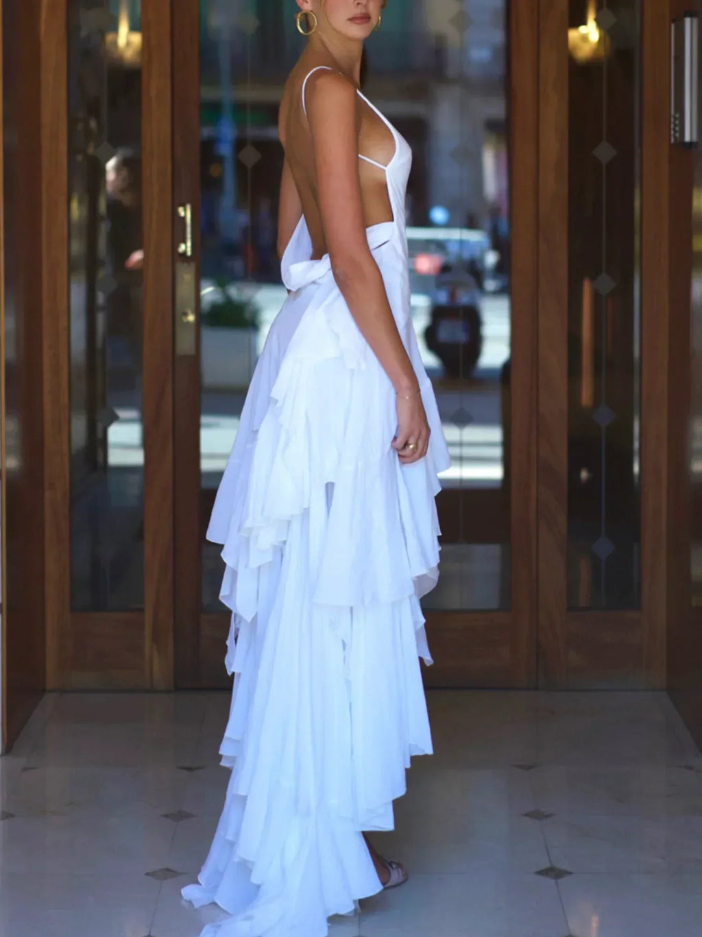 Ethereal Cascade Gown - White Angel (100% Cotton)