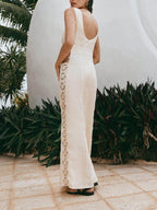 Signature Printed Hoop - Embellished Sleeveless Midi Dress