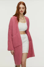 Longline Cable Knit Cardigan