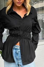 Ruffled Casual Versatile Elegant Long Sleeve Blouse