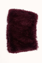 Faux Fur Hooded U Neck Backless Crop Top Mini Skirt Set