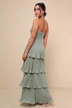 Valeria Boutique Strapless Maxi Dress Evening Wear Edit