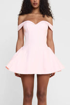 Backless Off-the-shoulder Cocktail Dress