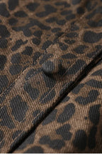 Leopard Lapel Belted Jacket