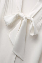 Eleni Cornflower White Tie Shirt