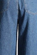 High Waist Heart Cutout Wide Leg Jean