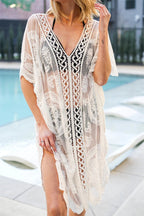 Lover Of The Sea Lace Kaftan Cover Up Dress