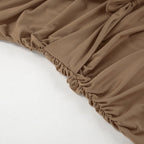 Mocha Mousse Mini Dress Brown