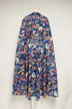 Gloria Statement Round Neck Cape Sleeve Maxi Dress Boutique Collection