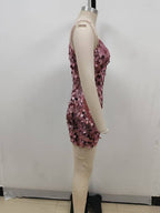 Shine On Mini Dress Pink