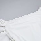 Frostene Off Shoulder Mini Dress White