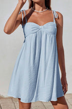 Bow Tie up Cami Mini Dress