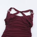 Solomon Maxi Dress Maroon
