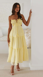 Saz Maxi Dress Yellow