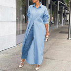 Eleanor Statement Long Sleeved Button Down Maxi Dress Boutique Collection