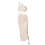 Delia Asymmetrical Dress Beige