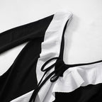 Ruffle Charm 2.0 Mini Dress Black