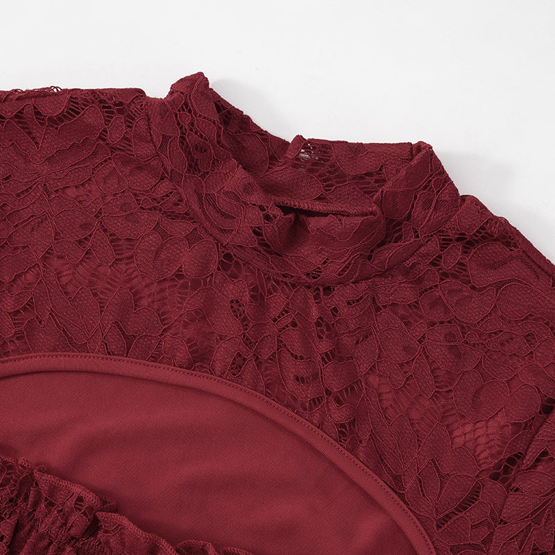 Ingram Mini Dress Maroon