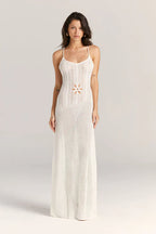 Cut - Out Knitwear Dress - Floral