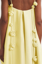 Emma Spaghetti Strap Rose Detail Mini Dress