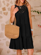 Desiree Minimalist Sleeveless Lace Mini Dress Elevated Occasion Wear